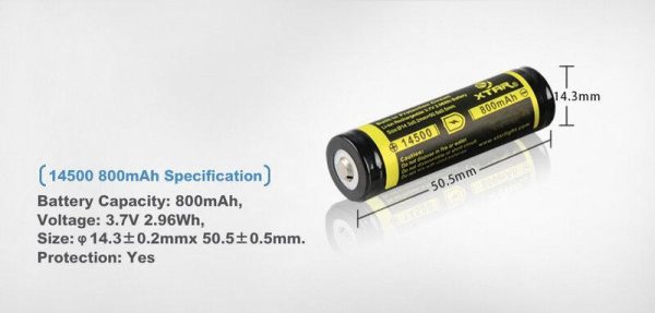 Акумулаторна батерия LiIon  AA R6  3,7V 800mAh  XTAR 3