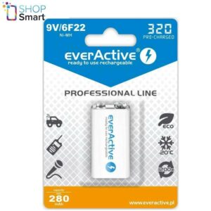 Акумулаторна Батерия R22 9V NiMH 280mAh/320 precharged 1бр. в опаковка EVERACTIVE 1
