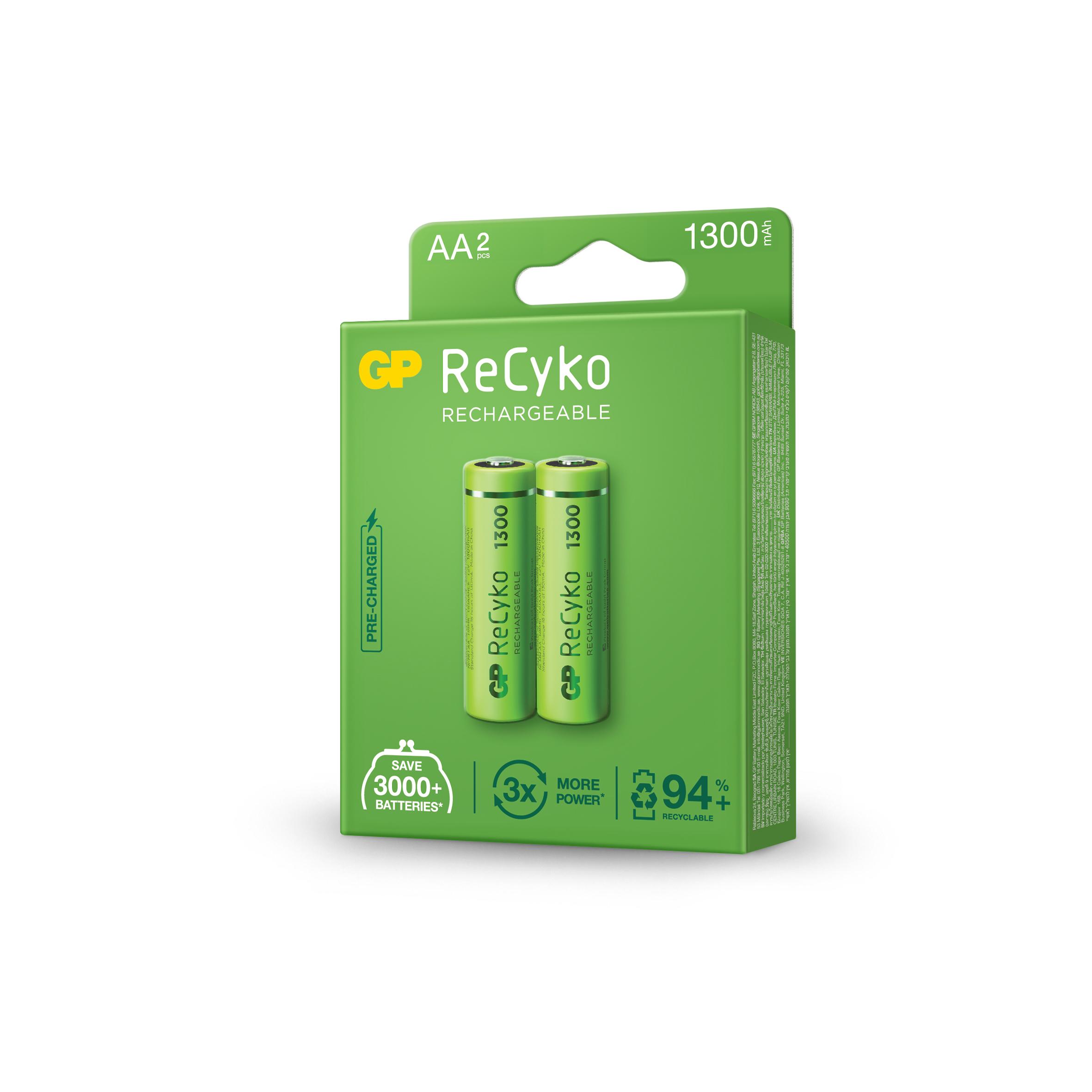 Акумулаторна Батерия R6 AA 130AAHC-EB2 1300mAh NiMH 2 бр. в опаковка GP 2