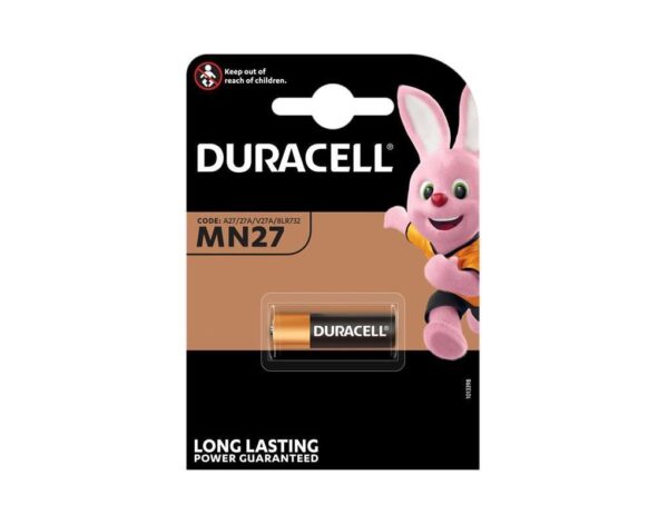 Алкална батерия DURACELL 12 V 1 бр. в опаковка за аларми А27 LR27 MN27 1