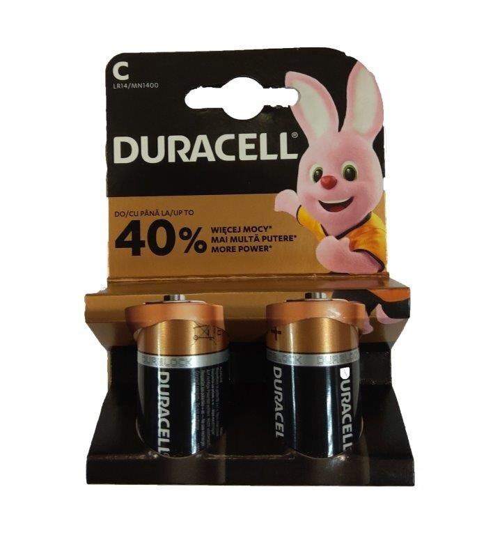 Алкална батерия DURACELL C LR-14 /2 бр. в опаковка/ 1.5V 1