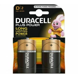 Алкална батерия DURACELL LR20 D PLUS /2 бр. в опаковка/ 1.5V 1