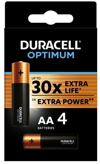 Алкална батерия DURACELL OPTIMUM LR6 /4 бр. в блистер/ 1.5V 1
