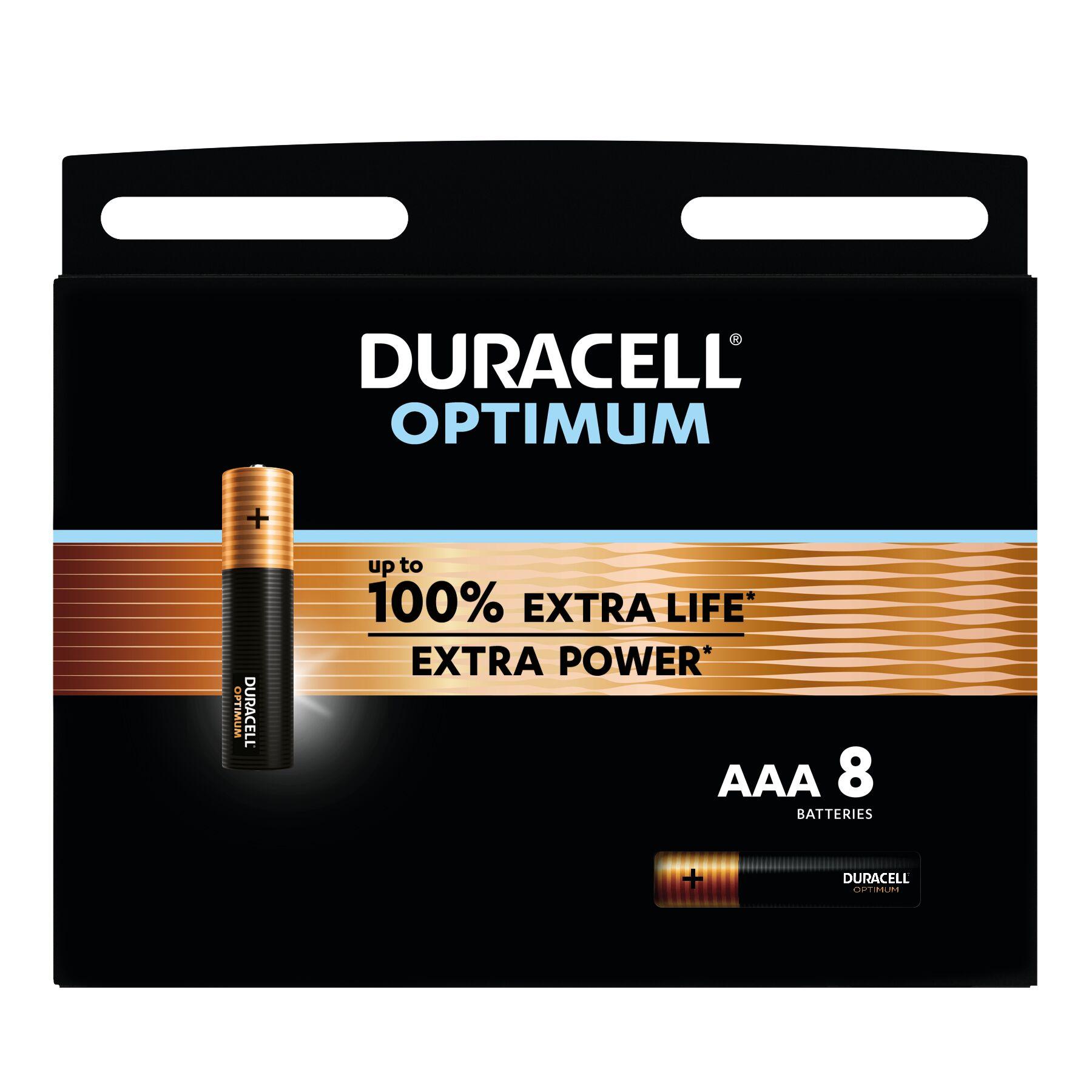 Алкална батерия DURACELL OPTIMUM MX2400 LR03 AAA /8 бр. в блистер/ 1.5V 1