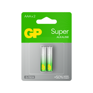 Алкална батерия GP SUPER LR03 AAA /2 бр. в опаковка/ блистер 1.5V GP,GP24A 1
