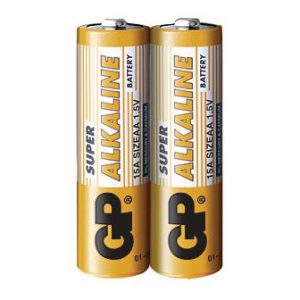 Алкална батерия GP SUPER LR6 AA, 2 бр. в опаковка / shrink, 1.5V, GP-BA-15A21-S2 1