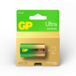 Алкална батерия GP ULTRA LR20 /2 бр. в опаковка/ 1.5V GP-BA-13AU21-SB2 1
