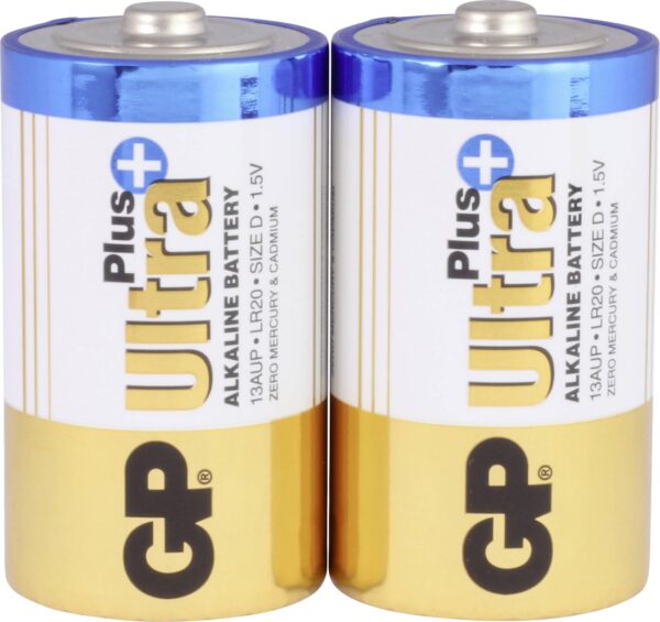 Алкална батерия GP ULTRA PLUS LR20 /2 бр. в опаковка/ 1.5V 1