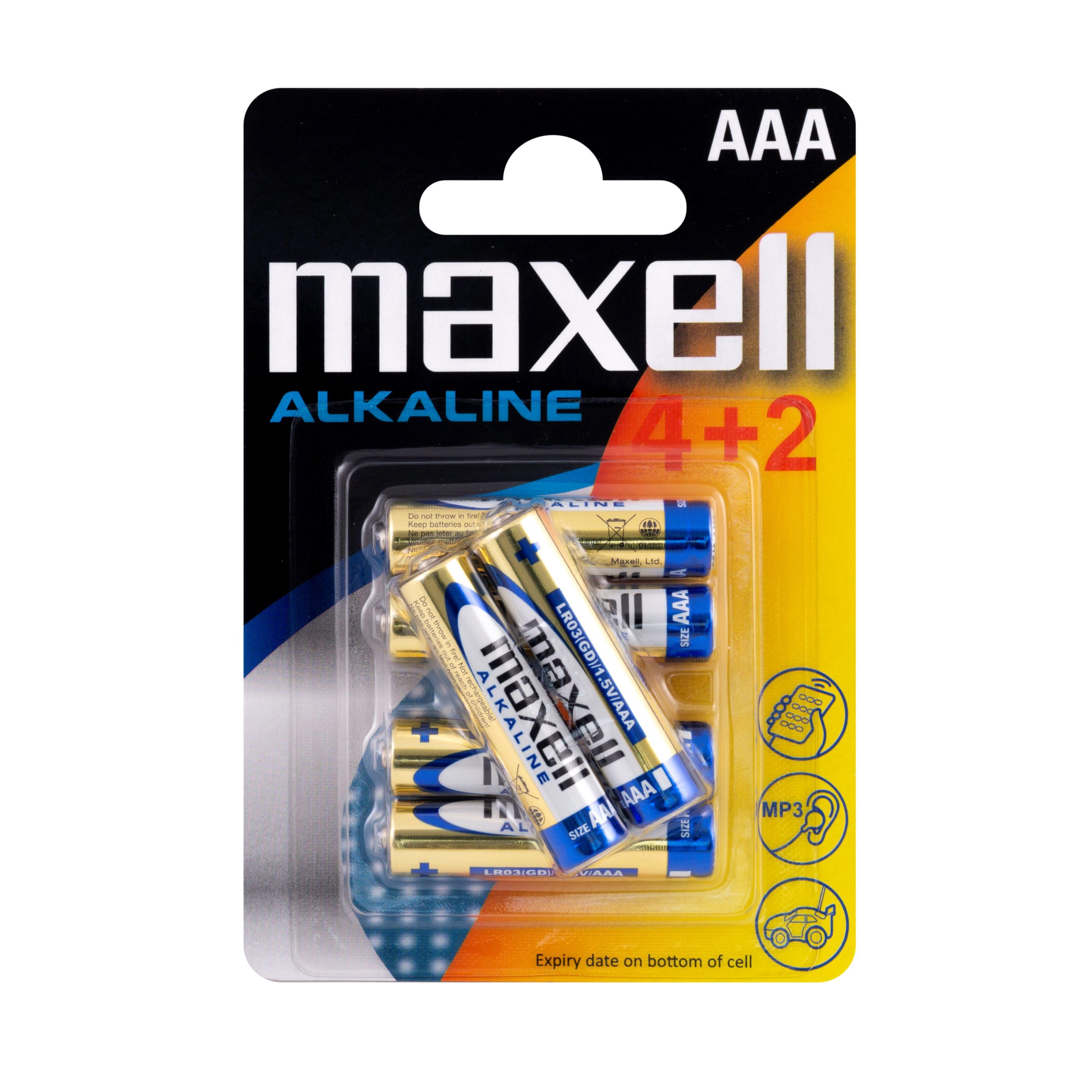 Алкална батерия MAXELL LR03 AAA 1,5V /4+2 бр. в опаковка 1