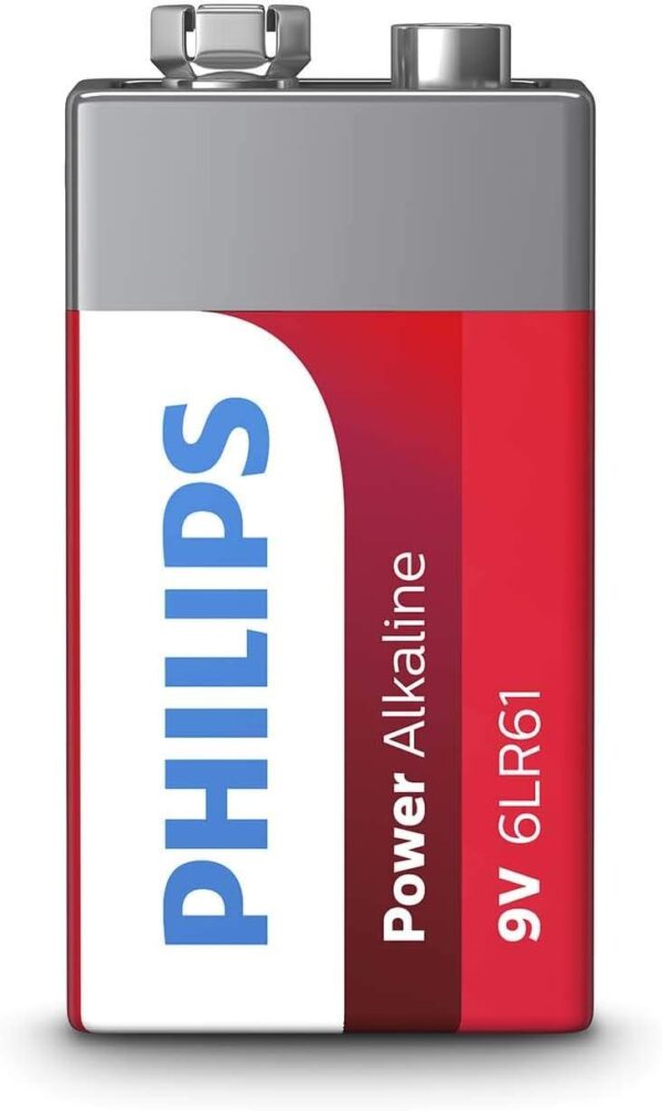 Алкална батерия PHILIPS Power, 6LR61P1B / 10, 6LR61, 9V, 1 брой/блистер 1