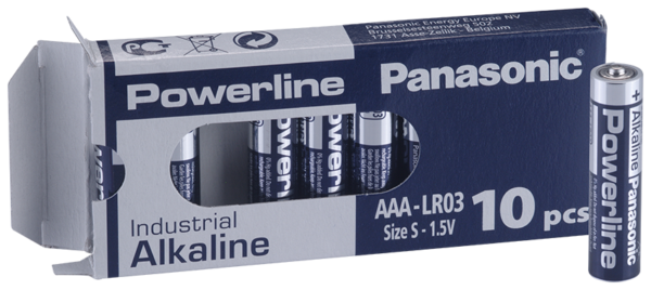 Алкални батерии индустриални LR03 AAA 1,5V 10PK INDUSTRIAL Powerline PANASONIC 1