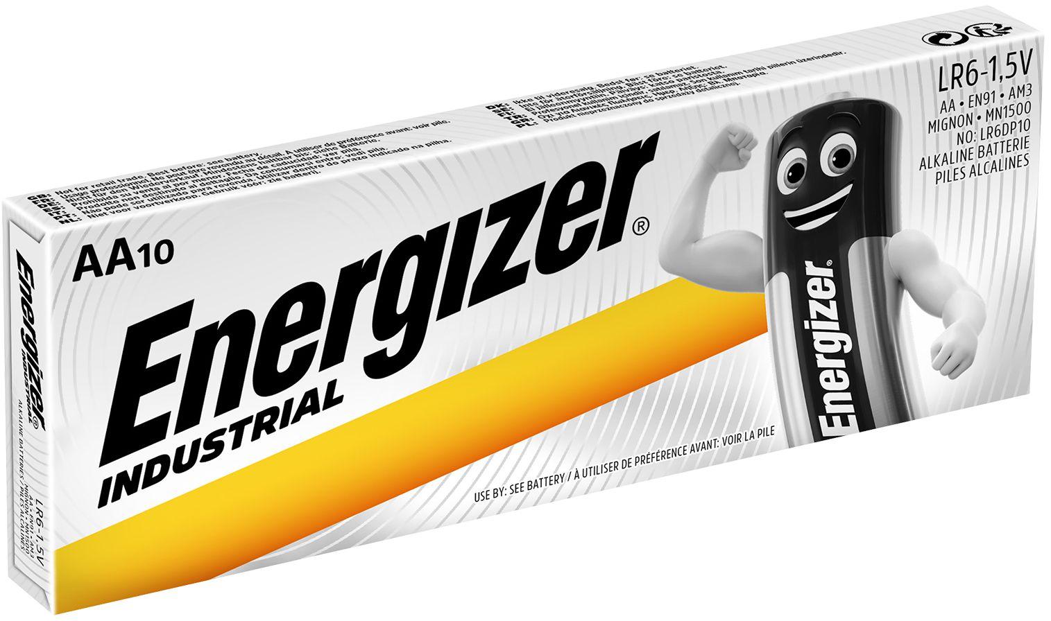 Алкални батерии индустриални LR6 AA 1,5V 10PK INDUSTRIAL ENERGIZER 1