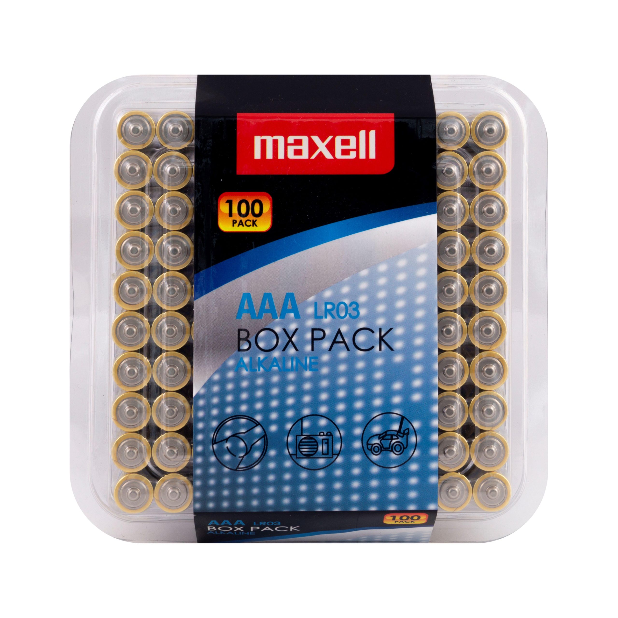 Алкални батерии MAXELL LR03 AAA 10x10 бр / 100 бр. в PVC кутия 1