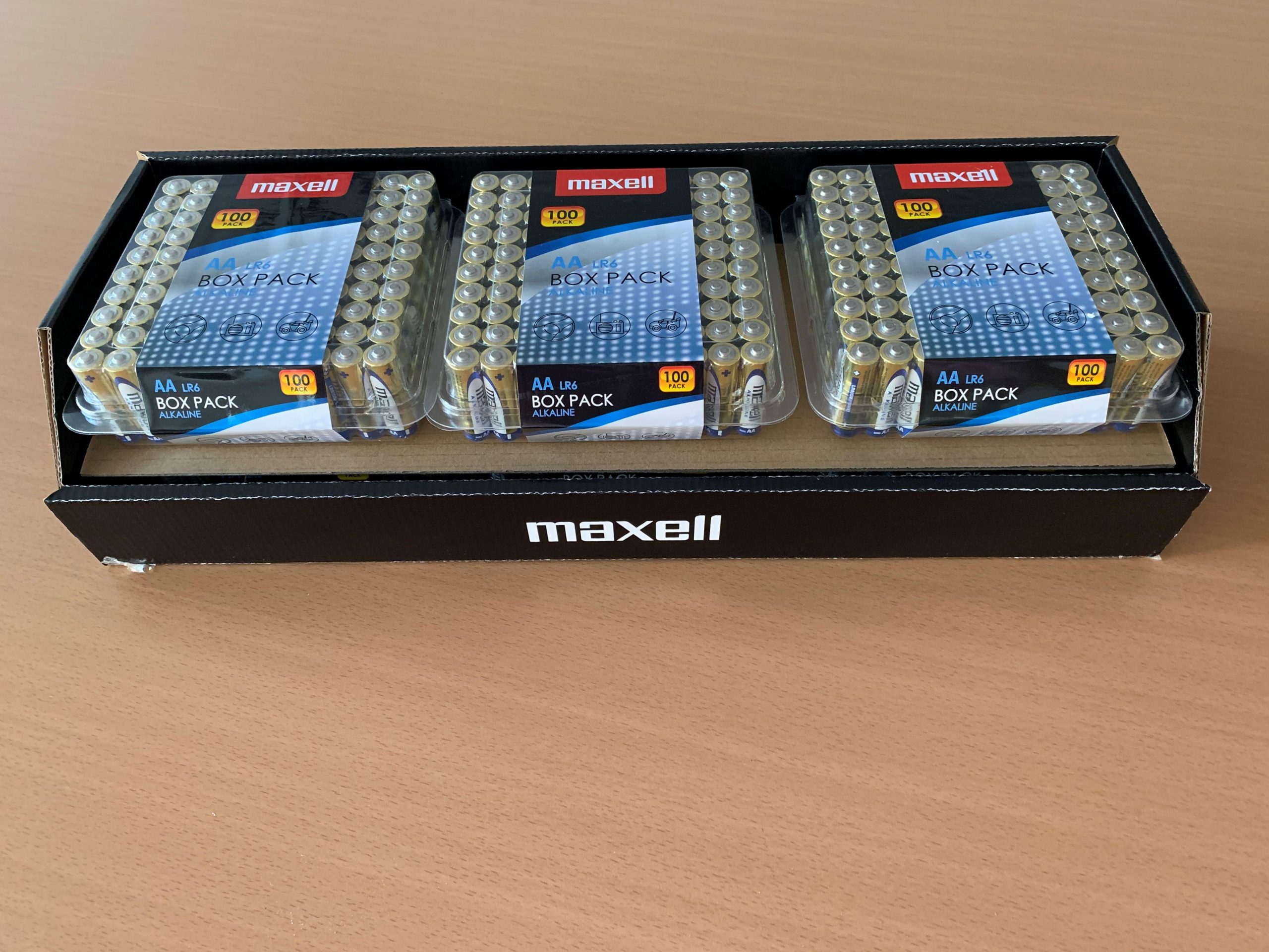 Алкални батерии MAXELL LR6 AA 10x10 бр / 100 бр. в PVC кутия 4