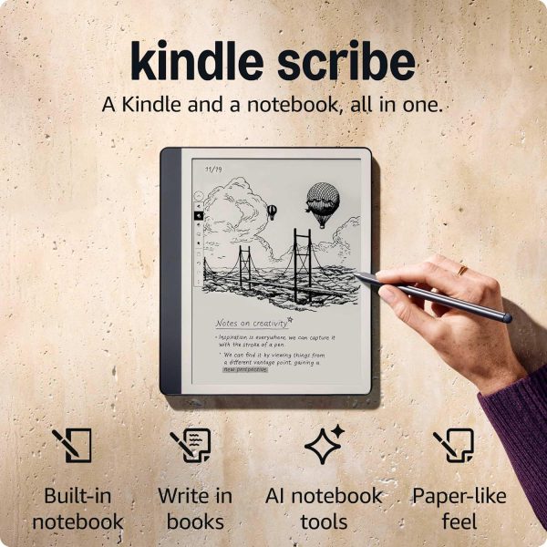 Amazon Kindle Scribe (2024) четец 16GB - 10.2" - с Premium Pen, тъмно сив 2