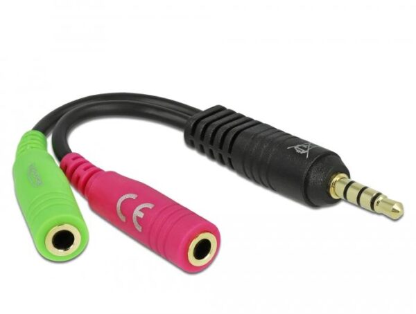 Аудио сплитер Delock, 3.5мм жак мъжко - 2 х 3.5 mm жак женско, 10cm 1