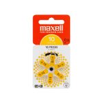 Батерия цинково въздушна MAXELL ZA10 6 бр. бутонни за слухов апарат в блистер 1