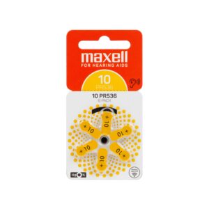 Батерия цинково въздушна MAXELL ZA10 6 бр. бутонни за слухов апарат в блистер 1