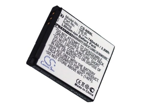Батерия за апарат CANON PowerShot A3000 NB8L LiIon 3.7V 740mAh CAMERON SINO 1