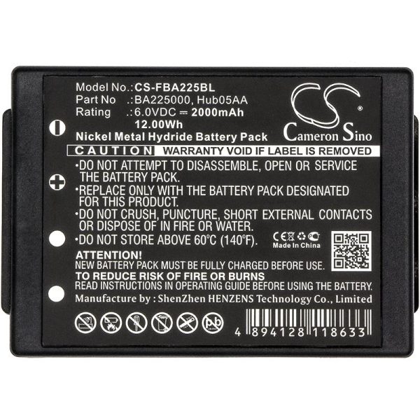 Батерия за дистанционно управление за кран HBC Radiomatic Eco, Micron 4,6  SPECTRUM 1,2 BA225000 NIMH 6V 2000mAh черна Cameron Sino 1