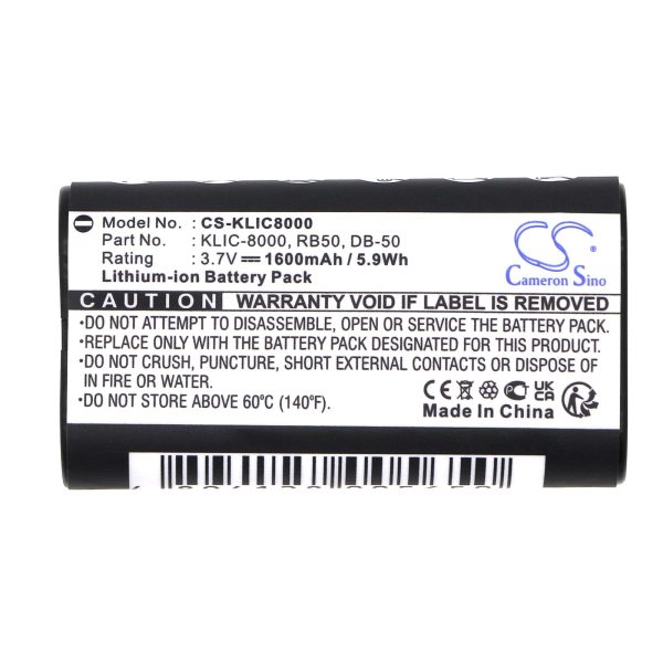 Батерия за фотоапарат  KODAK KLIC-8000 LiIon 3.7V  1600mAh Cameron Sino 2