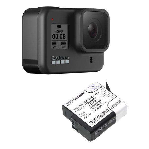 Батерия за камера GOPRO Hero 5; Hero 6; Hero 7; Hero 8   AHDBT-501  3,85V 1250mAh   LIIon Cameron Sino 2