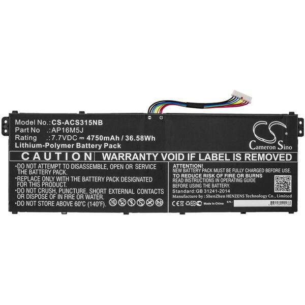 Батерия за лаптоп ACER AP16M5J Aspire 3 A315-21 LIPo 7,7v 4750mA Cameron Sino 1
