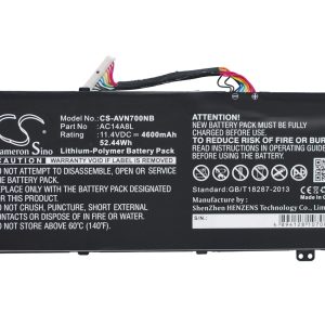 Батерия  за лаптоп Acer Aspire Nitro V15 VN7-571G VN7-572G VN7-591G VN7-592G i V17 VN7-791G VN7-792G AC14A8L, 11.4V, 4600mAh CAMERON SINO 1