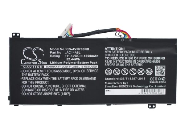 Батерия за лаптоп Acer Aspire Nitro V15 VN7-571G VN7-572G VN7-591G VN7-592G i V17 VN7-791G VN7-792G AC14A8L, 11.4V, 4600mAh CAMERON SINO 1