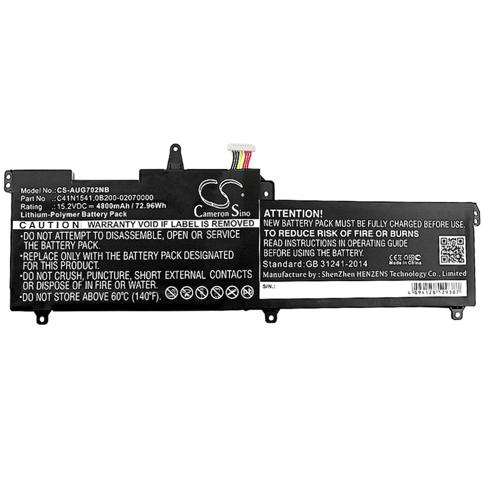Батерия за лаптоп ASUS GL702 C41N1541 LiPo 15.2V 4800mAh CAMERON SINO 1