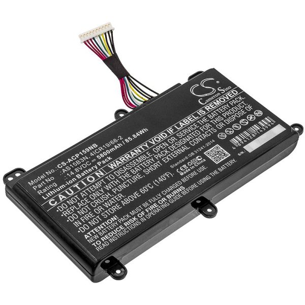 Батерия  за лаптоп  CAMERON SINO AS15B3N, за Acer Predator 15 G9-591, G9-592, G9-593, 17, G9-791, G9-792, G9-793, 17X, GX-791, GX-792, 21X, 14.4V, 5800mAh 2