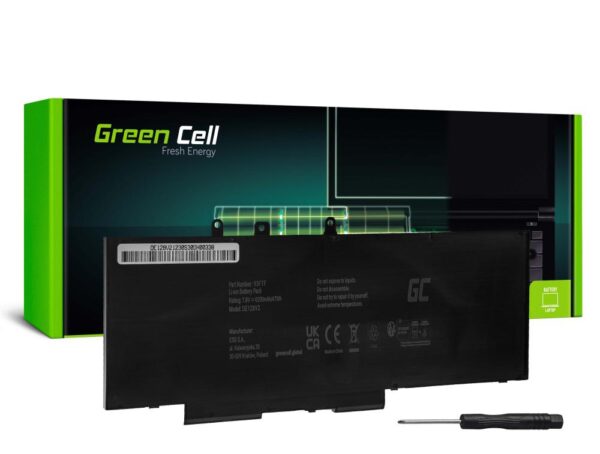Батерия за лаптоп DELL Latitude 5280 5290 5480 5490 5491 5495 5580 5590 5591 Precision 3520 3530 93FTF GJKNX 7,6V 6200mAh GREEN CELL 1