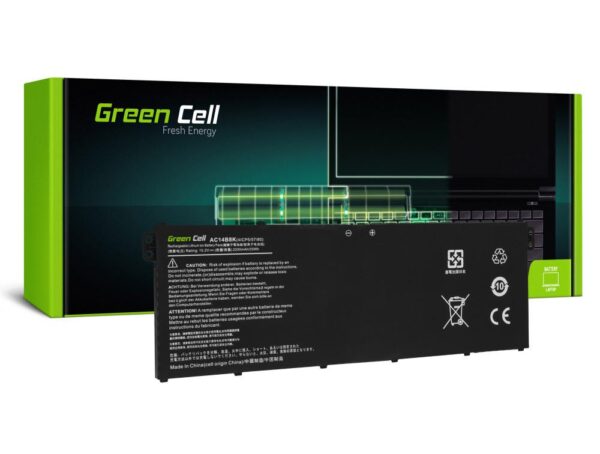 Батерия за лаптоп GREEN CELL, ACER AC14B3K AC14B8K Aspire 5 A515 A517 R15 R5-571T LiIPo 15,2V 2100mAh 1