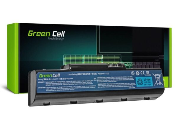 Батерия за лаптоп GREEN CELL, Acer Aspire 5532 5732Z 5734Z eMachines E525 E625 E725 G430 G525 G625 AS09A31 AS09A41, 11.1V, 4400mAh 1