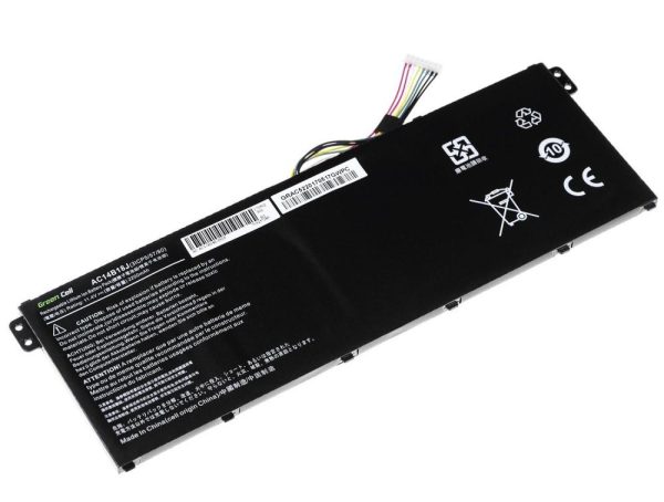 Батерия  за лаптоп GREEN CELL,  Acer Aspire E 11 ES1-111M ES1-131 E 15 ES1-512 Chromebook 11 CB3-111 13 CB5-311 AC14B3K, 11.4V, 2200mAh 2