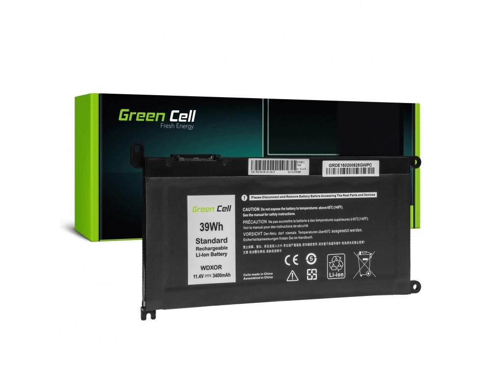 Батерия за лаптоп GREEN CELL, Dell WDXOR-H, Dell Inspiron 13 5368, 5378, 5379, 14 5482, 15 5565, 5567, 5568, 5570, 5578, 5579, 7560, 7570, 17 5770, 11.4V, 3400mAh 1