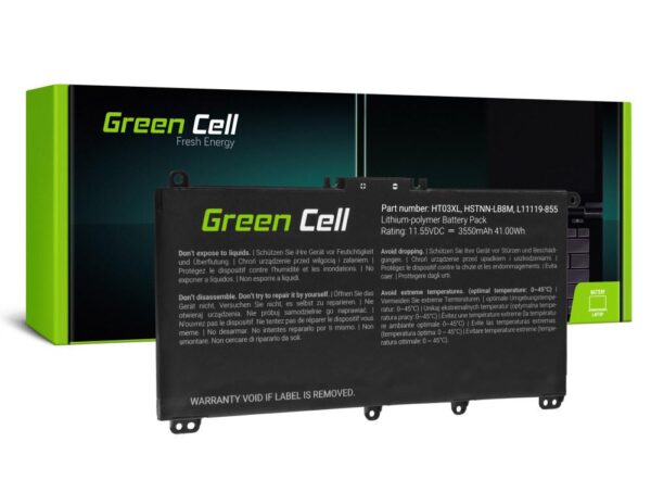 Батерия за лаптоп GREEN CELL, HP 250 G7 G8 255 G7 G8 240 G7 G8 245 G7 G8 470 G7, HP 14 15 17, HP Pavilion 14 15  HT03XL L11119-855  11,55V 3400mAh 1