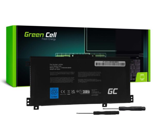Батерия за лаптоп GREEN CELL, HP Envy x360 15-BP 15-BP000 15-BP100 15-CN 17-AE 17-BW  LK03XL  11,55V 3100mAh 1
