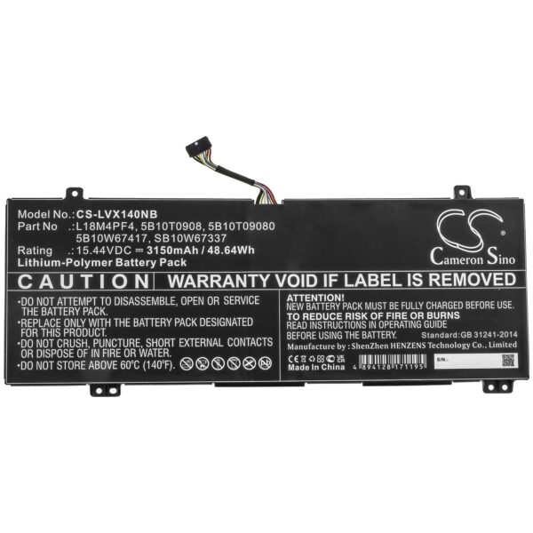 Батерия за лаптоп LENOVO L18M4PF4 Xiaoxin Air 14 2019, Ideapad S540-14IWL 15,44V 3150mAh CAMERON SINO 1