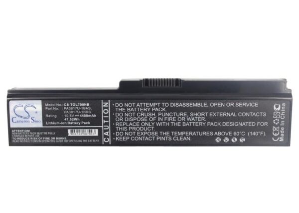 Батерия за лаптоп Toshiba Satellite C650 C650D C660 C660D L650D L655 L750 PA3635U PA3817U, 10.8V, 4400mAh CAMERON SINO 1