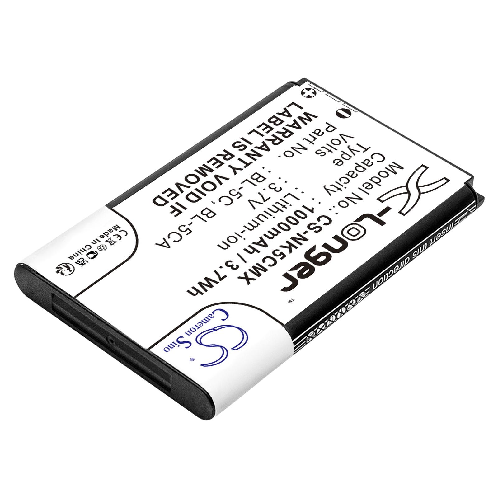 Батерия за мобилен телефон CAMERON SINO BL-5C, за Nokia 105 2700 3110 5130 6230 E50, 3.7V, 1000mAh 2