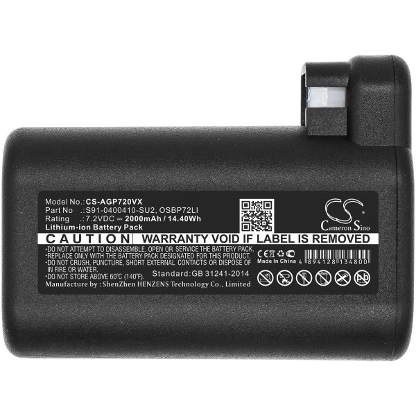Батерия за прахосмукачка ELECTROLUX 900257877, Osiris, RX8, RX9; AEG 900258195  LiIon 7,2V 2000mAh CAMERON SINO 3
