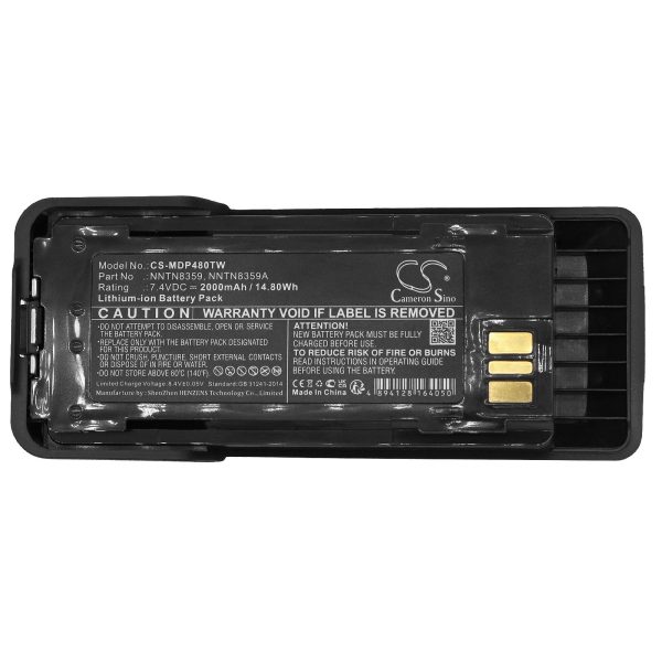 Батерия за радиостанция Motorola DGP8550E, DP4000ex, XIR P8608EX NNTN8359  LiIon  7,4V 2000mA Cameron Sino 2