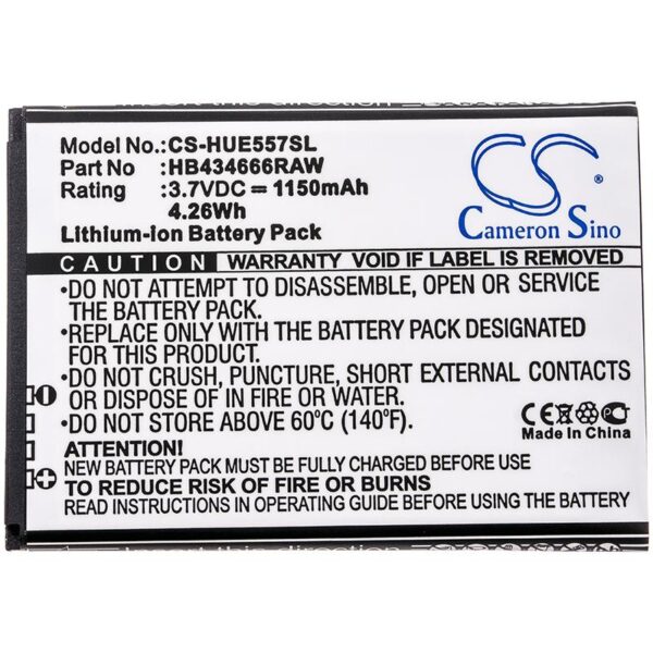 Батерия за рутер хотспот HB434666RAW Huawei E5336 E5573 E5577 3,7V 1150mAh CAMERON SINO 1