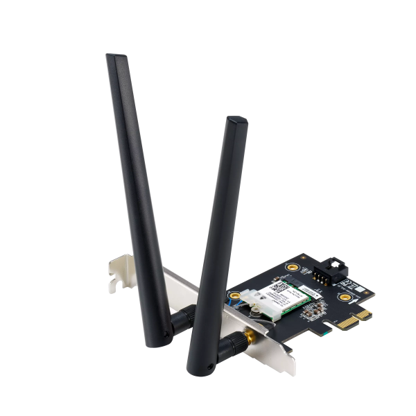 Безжичен адаптер ASUS PCE-BE6500 WiFi 7 PCI-e две външни антени и Bluetooth 5.4 1
