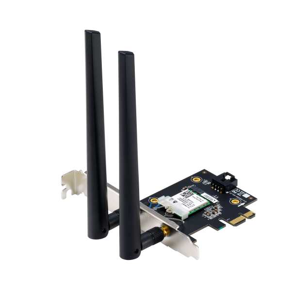 Безжичен адаптер ASUS PCE-BE6500 WiFi 7 PCI-e две външни антени и Bluetooth 5.4 2