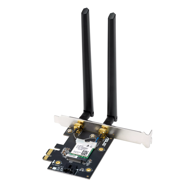 Безжичен адаптер ASUS PCE-BE6500 WiFi 7 PCI-e две външни антени и Bluetooth 5.4 3