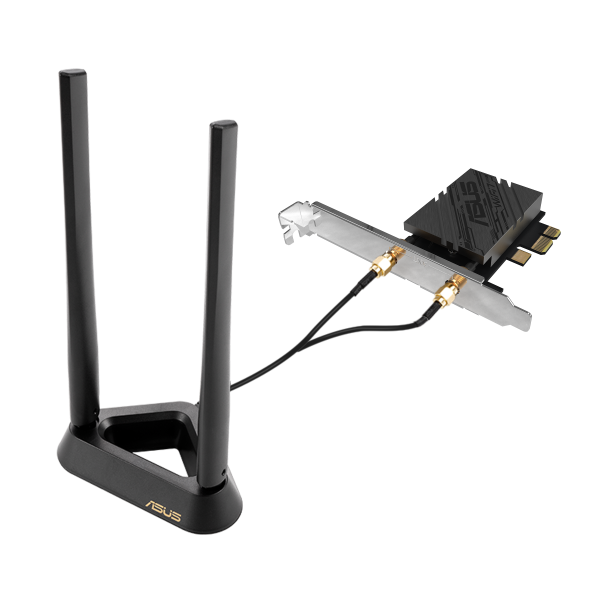 Безжичен адаптер ASUS PCE-BE92BT WiFi 7 PCI-e две външни антени и Bluetooth 5.4 4