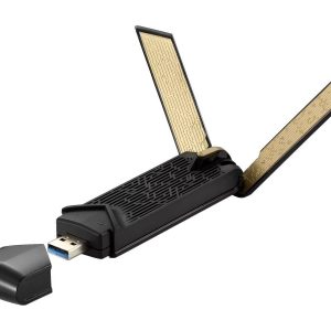 Безжичен адаптер ASUS USB-AX56 Dual Band AX1800 WiFi 6 802.11ax, USB 3.2 Gen1, вградена антена 1