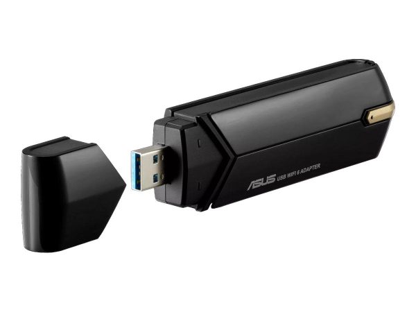 Безжичен адаптер ASUS USB-AX56 Dual Band AX1800 WiFi 6 802.11ax, USB 3.2 Gen1, вградена антена 4